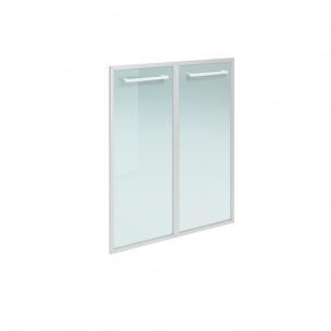 Комплект стекл. дверей в алюм. рамке для комплектации стеллажей Л-206, Л-126