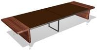 стол для совещания 'прямоугольный' 3600 - столешница - кожа тёмно-коричневая