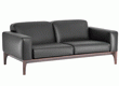 FIOTTO 2-мест диван, черн кожа