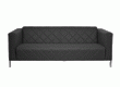 VISPO 2м диван, кожа черная